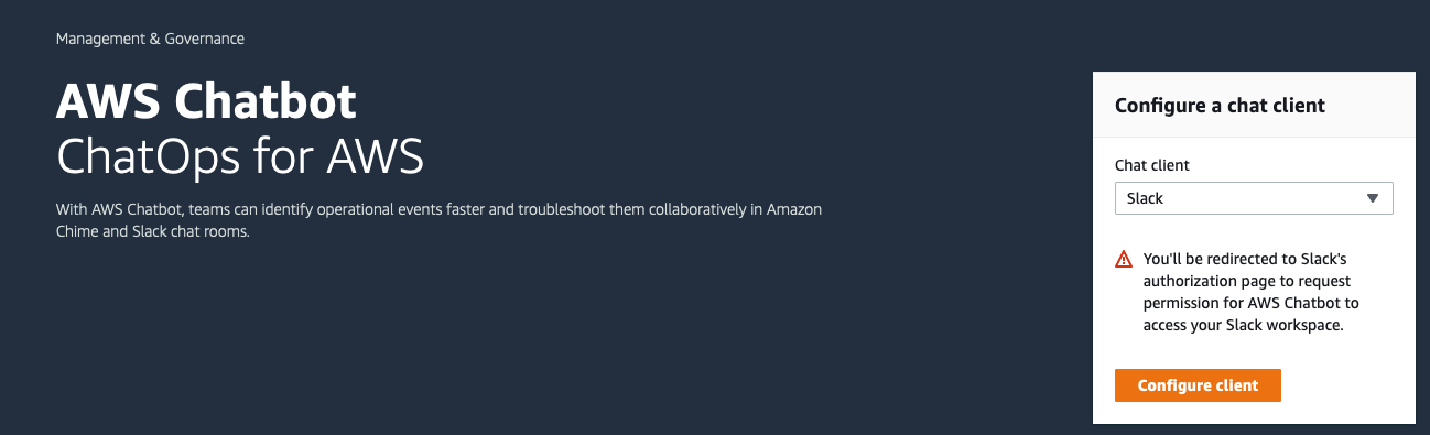 AWS Chatbot Configure chat client